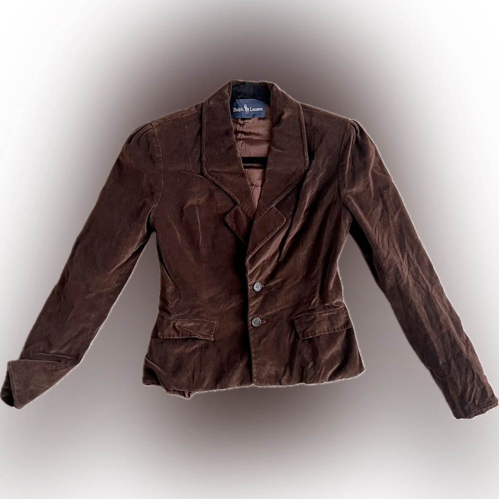 Ralph Lauren Women's size 6 Brown Velvet Blue Label Blazer